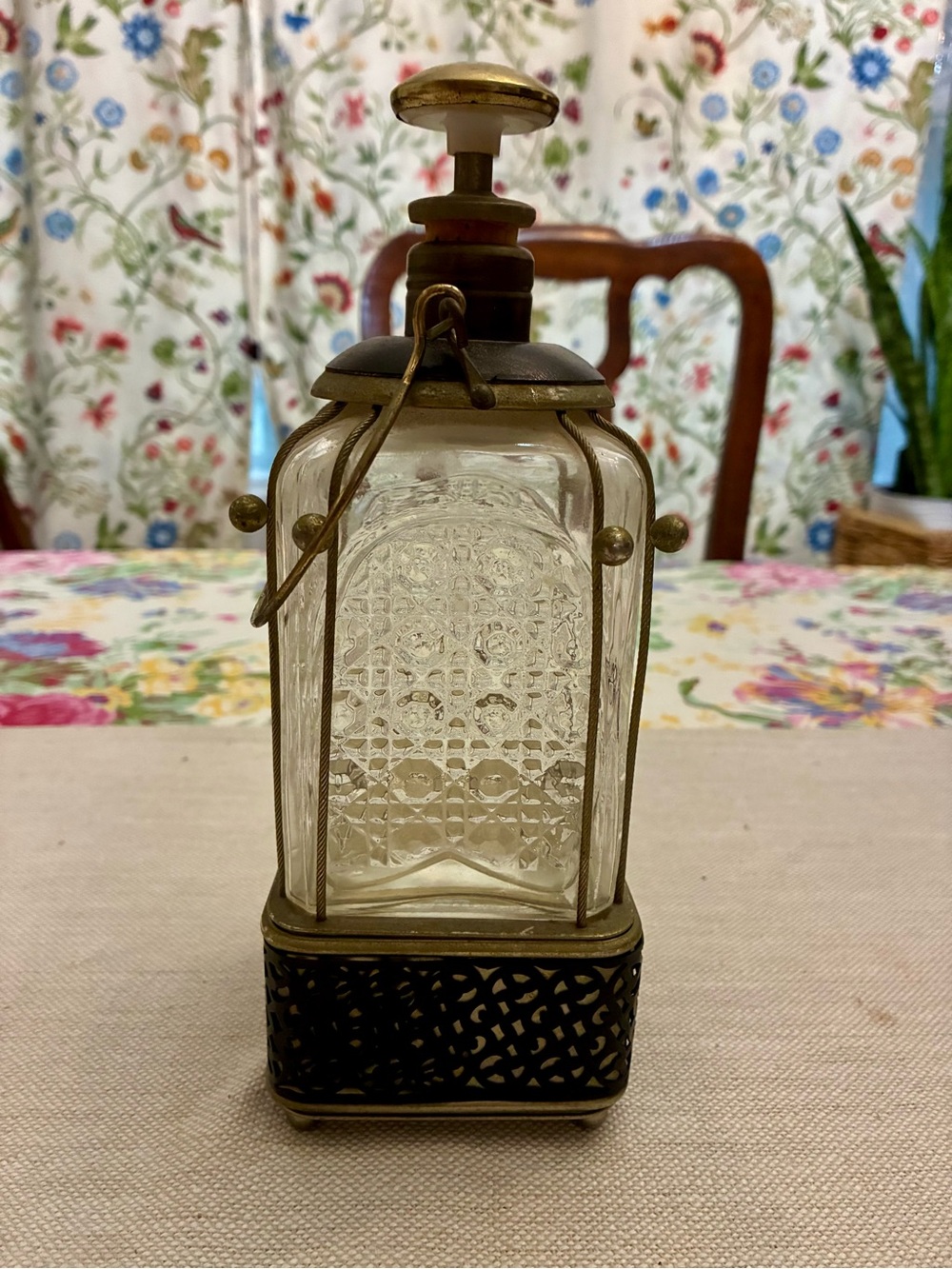 Vintage Music Box Decanter, Japan, Music Box Bottle plays How Dry I Am - Barware